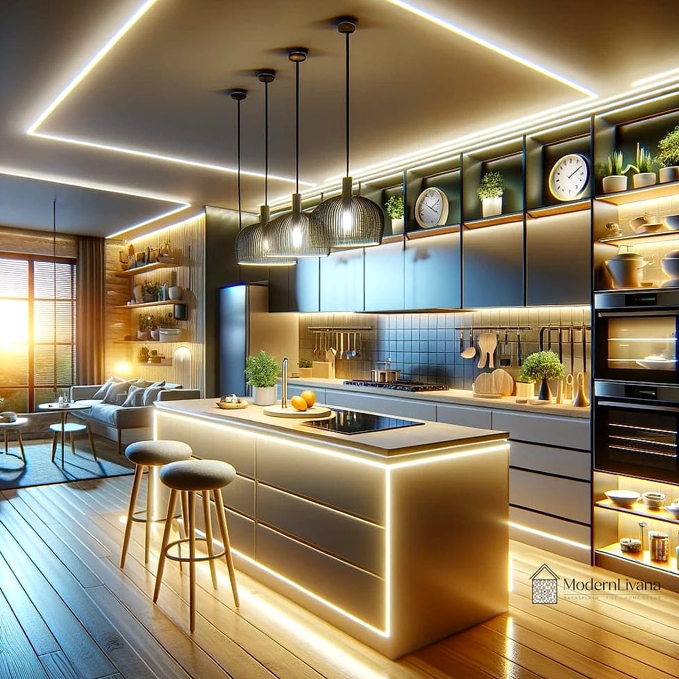 21 Stylish Kitchen Ideas That Maximize Style and Function 9 Add Layered Kitchen Lighting