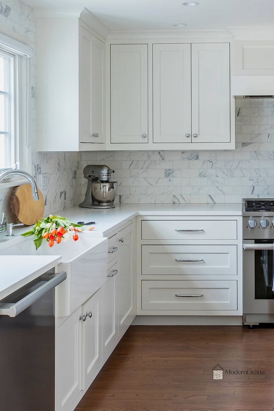 All-White Shaker Cabinets