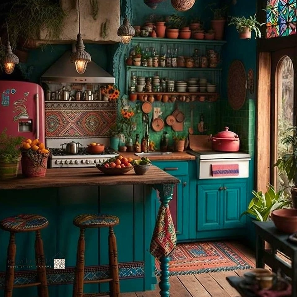 Antique or Vintage Rugs in the Cooking Zone