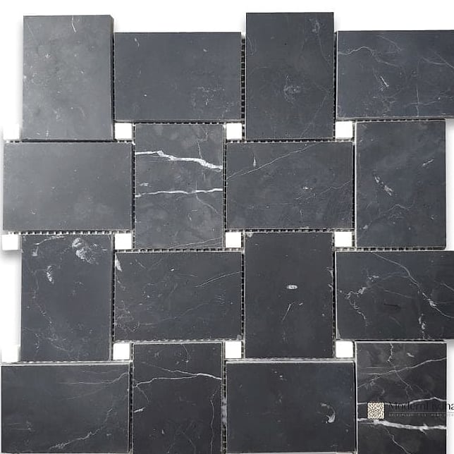Black Basketweave Mosaic