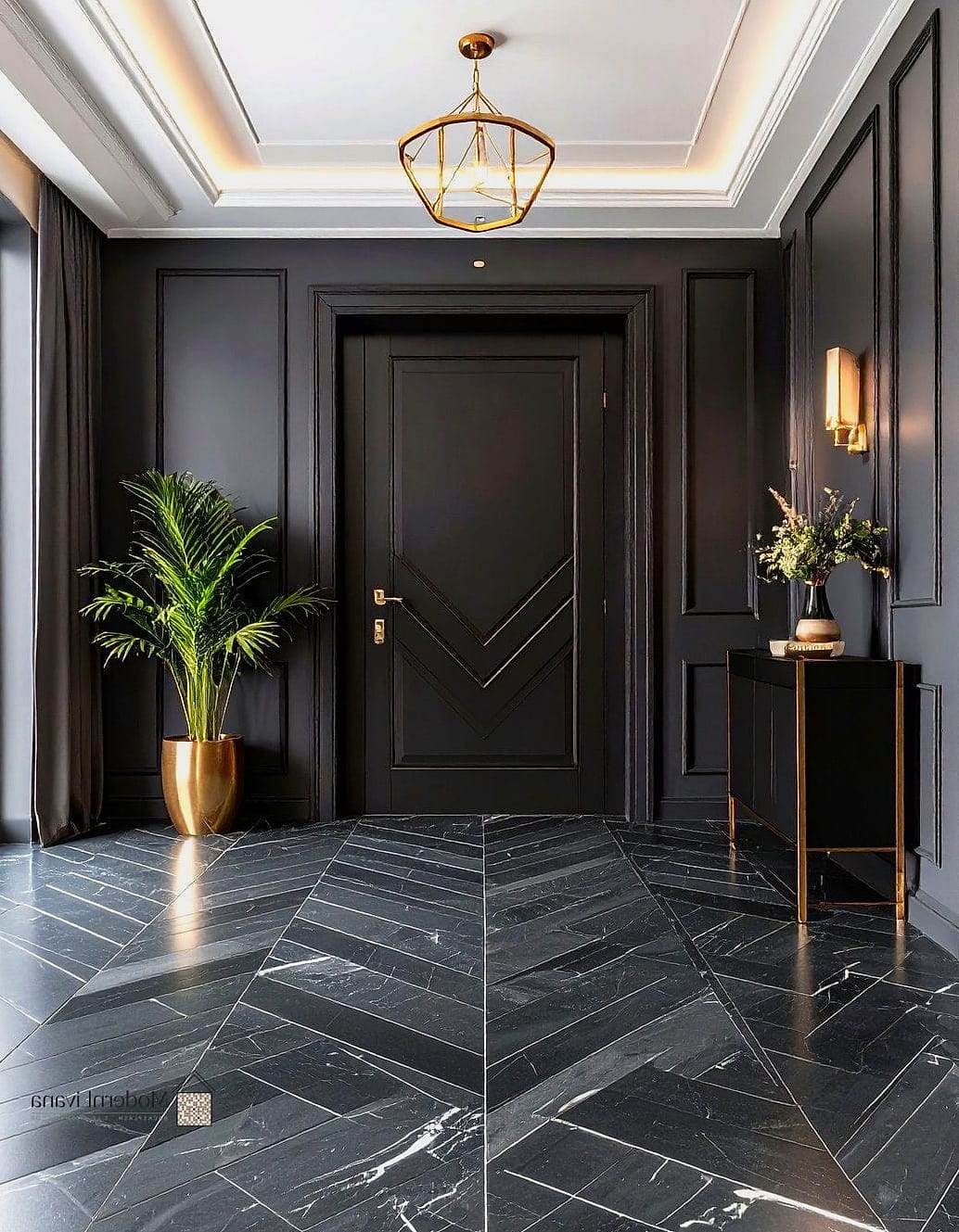 Black Entryway Tile