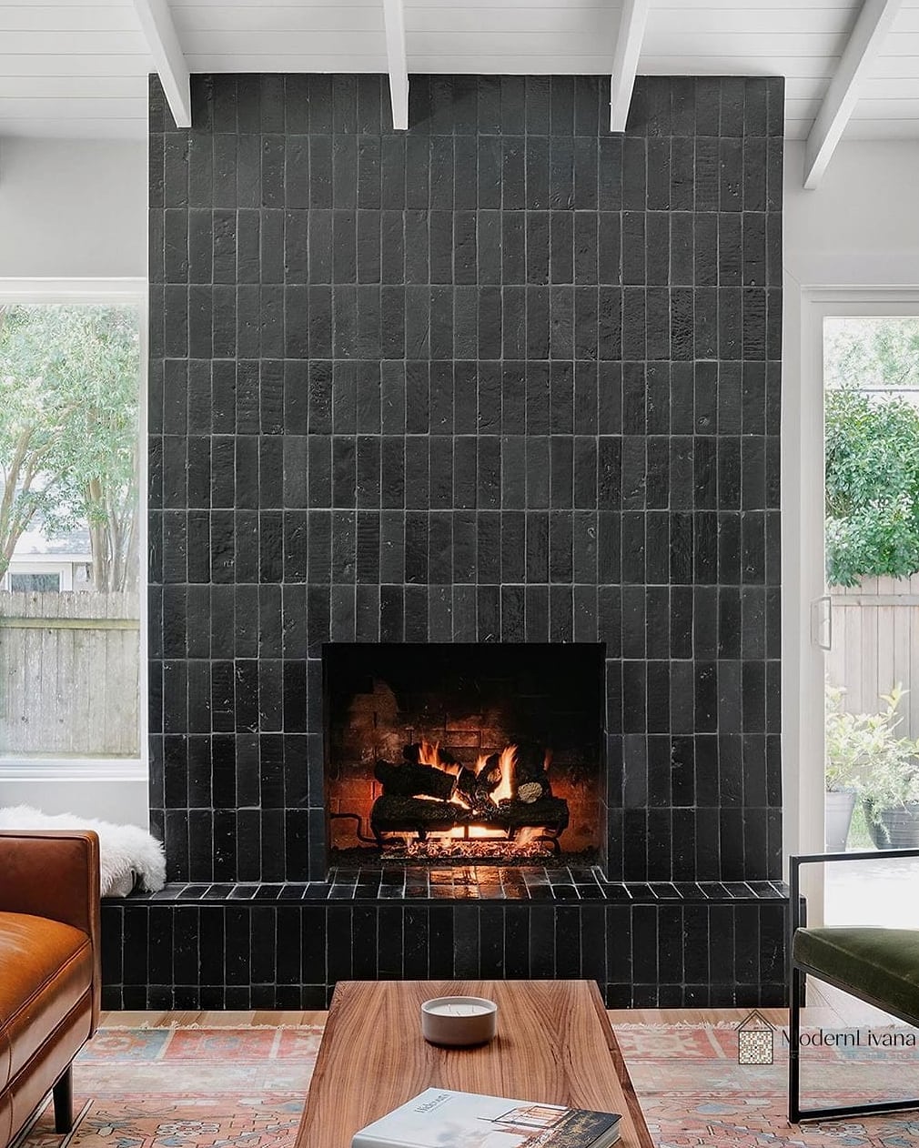 Black Fireplace Surround