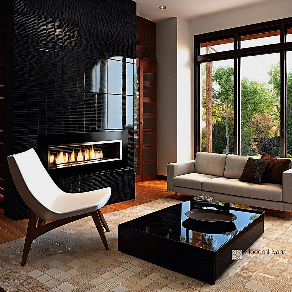 25 Modern Glass Tile Ideas That Look Expensive But Aren't 10 Black Glass Tile with Light Grout
