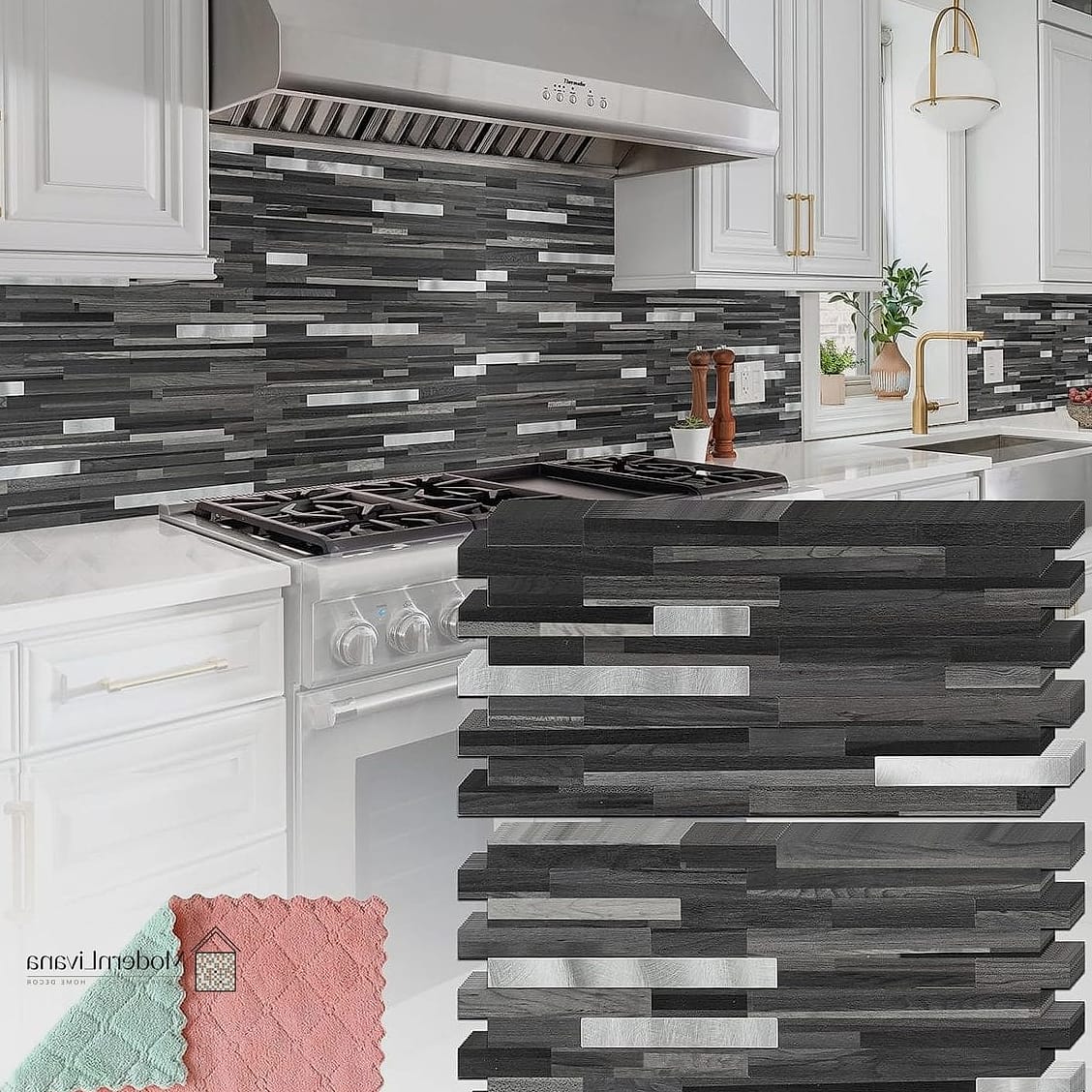 Black Peel-and-Stick Panels