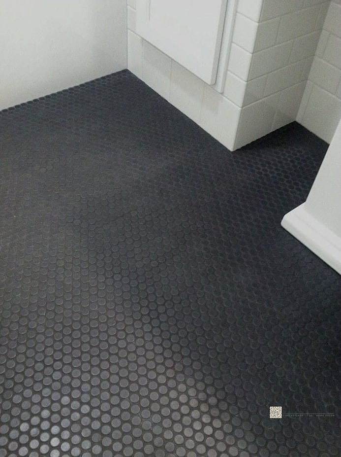 25 Black Tile Ideas to Show Your Contractor 5 Black Penny Tile Flooring