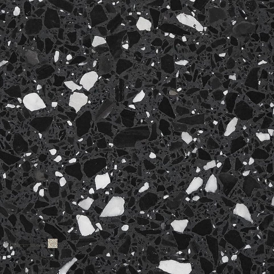 25 Black Tile Ideas to Show Your Contractor 22 Black Terrazzo Style Tile