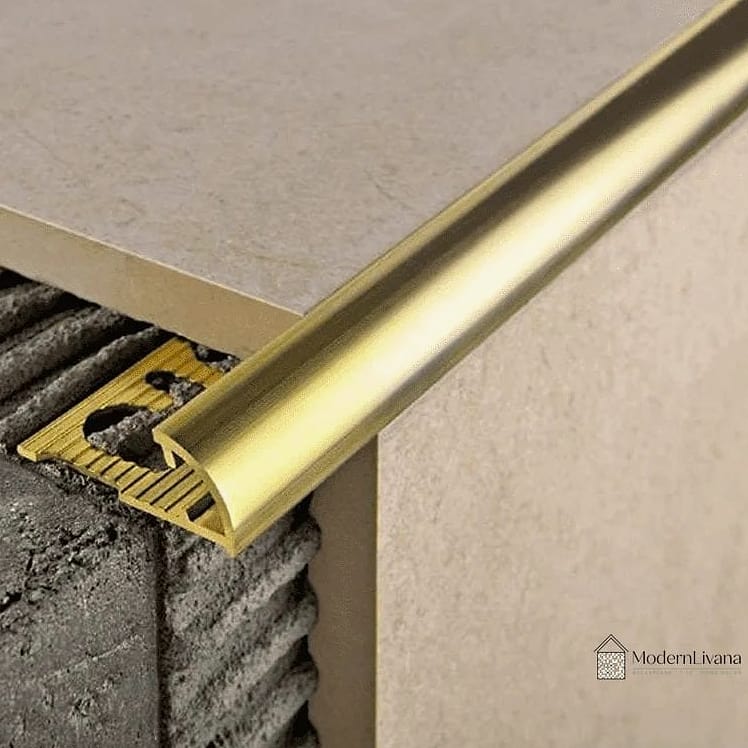 25 Black Tile Ideas to Show Your Contractor 13 Black Tile with Brass Trim