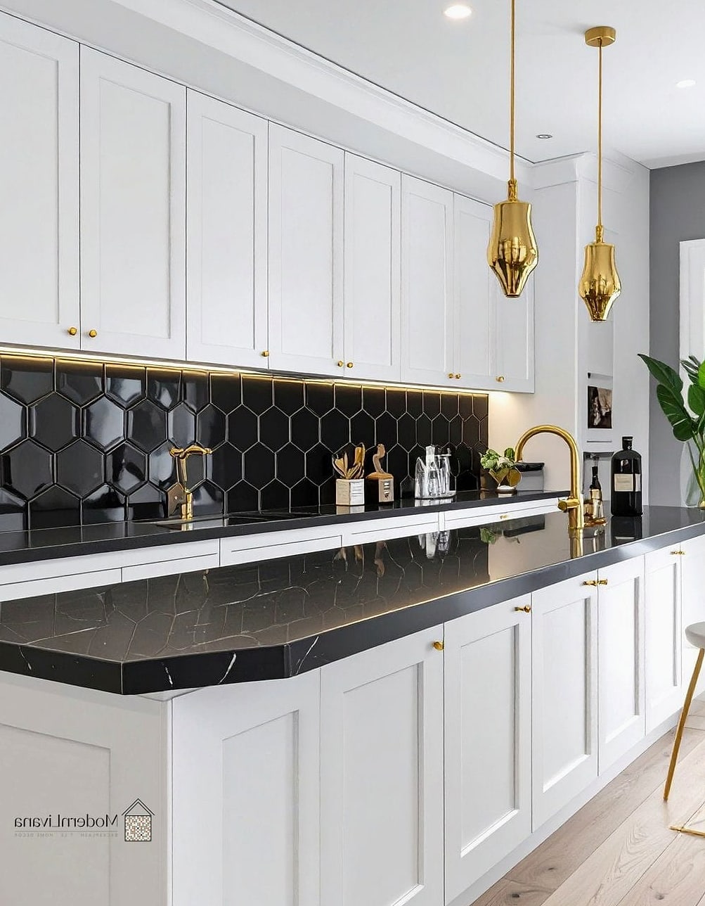25 Black Tile Ideas to Show Your Contractor 19 Black Tile Bar Backsplash