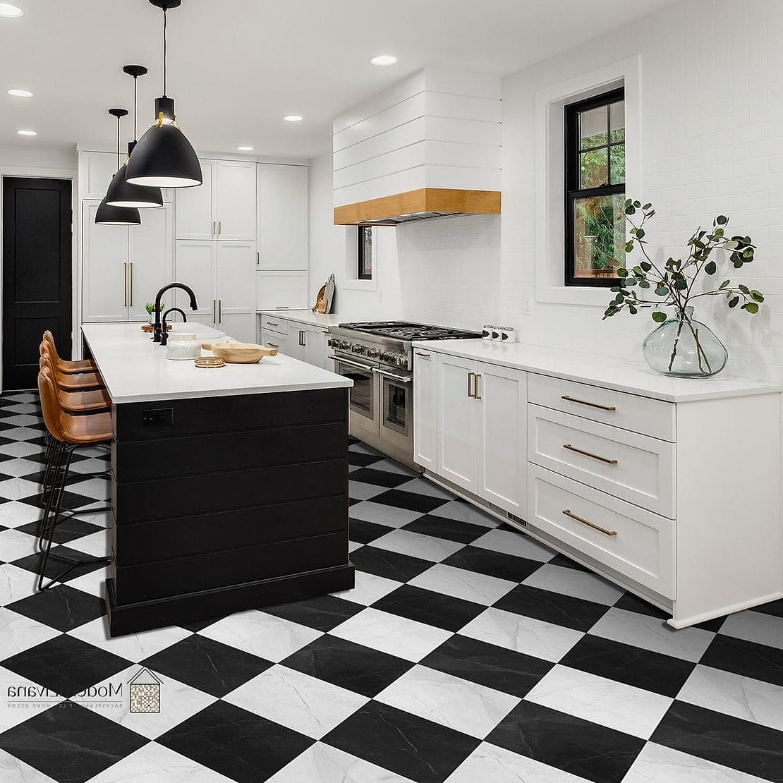 25 Black Tile Ideas to Show Your Contractor 7 Black and White Checkerboard Tile