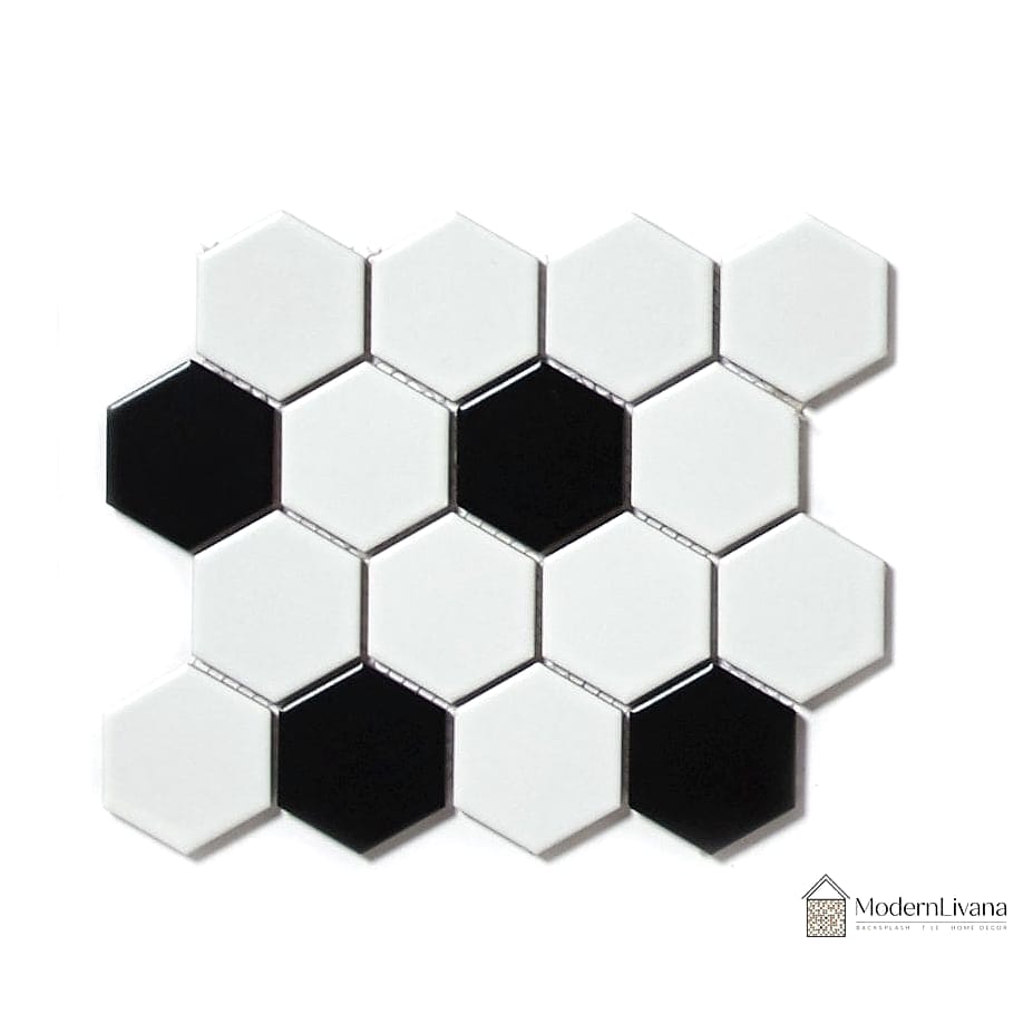Black and White Geometric Mosaic
