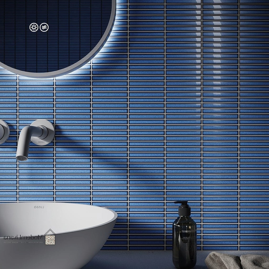 23 Glazed Porcelain Tile Ideas That Maximize Style and Function 13 Blue Glazed Porcelain Tile for Coastal Style