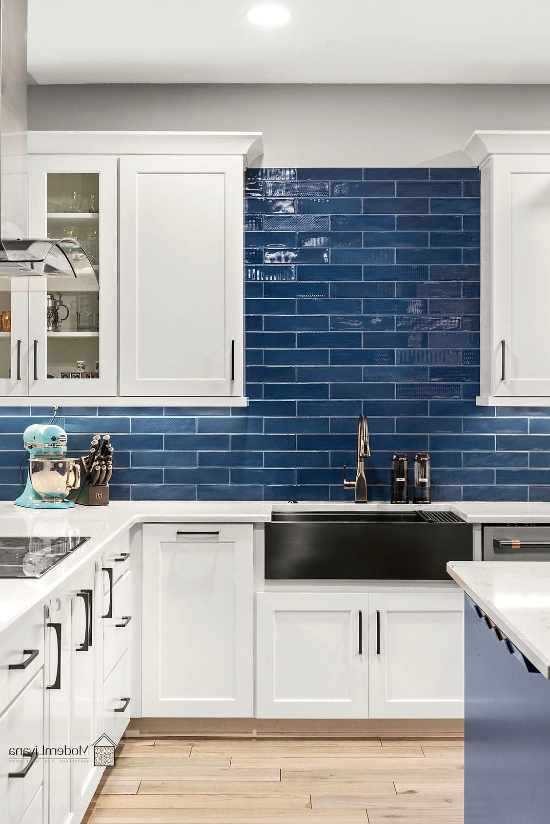 Blue Tile Backsplash for a Coastal Feel