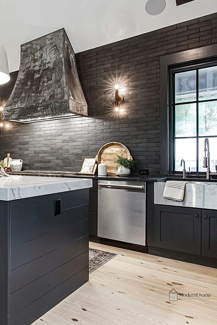 Brick Veneer Backsplash