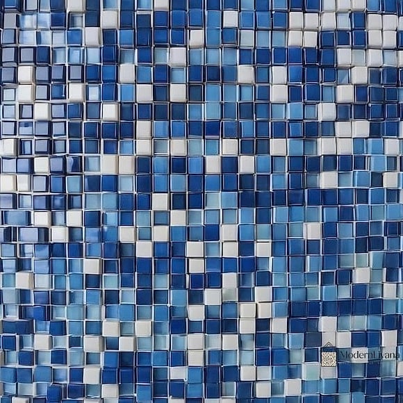 27 Blue Mosaic Tile Ideas From Homes We Absolutely Love 15 Bright Cerulean Mosaic Pool Bathroom