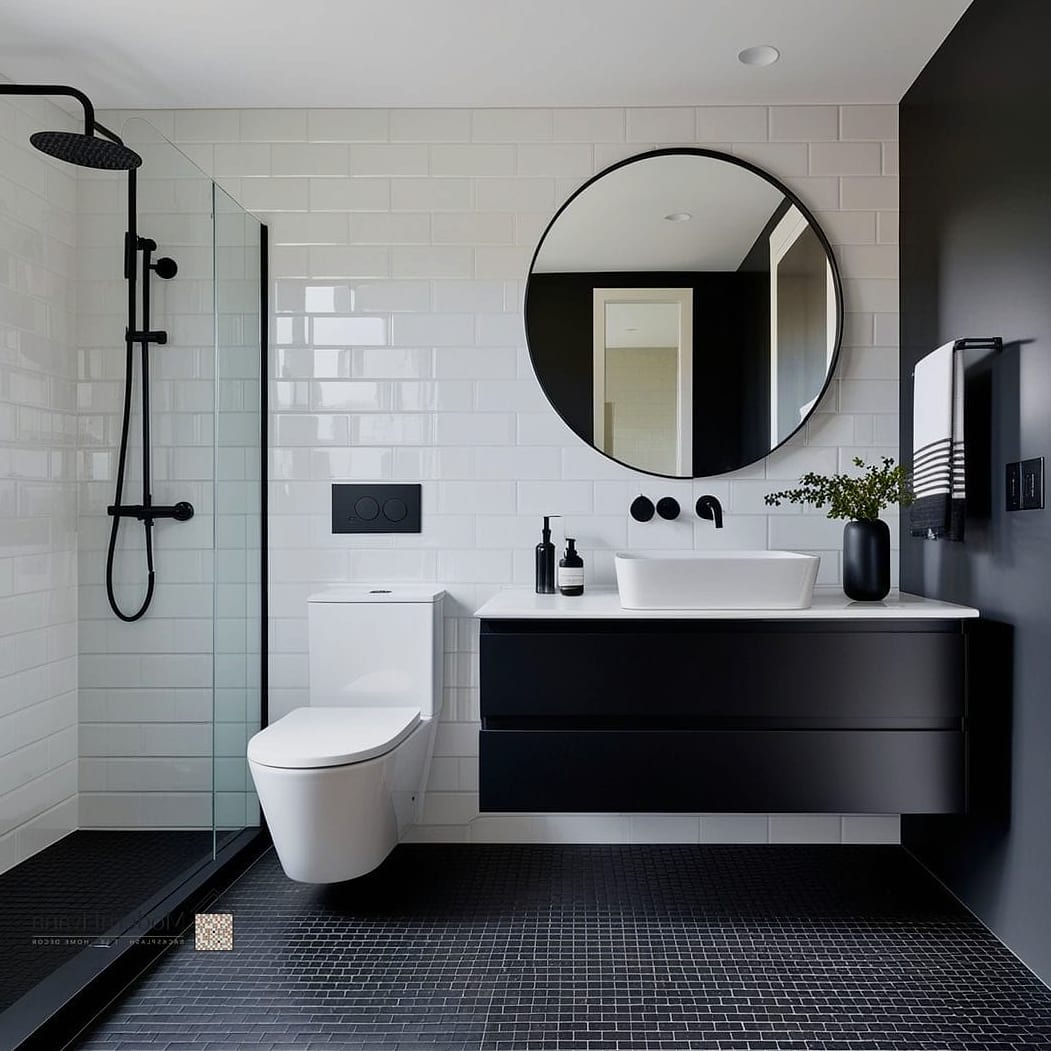 Bringing Your Black and White Bathroom Together