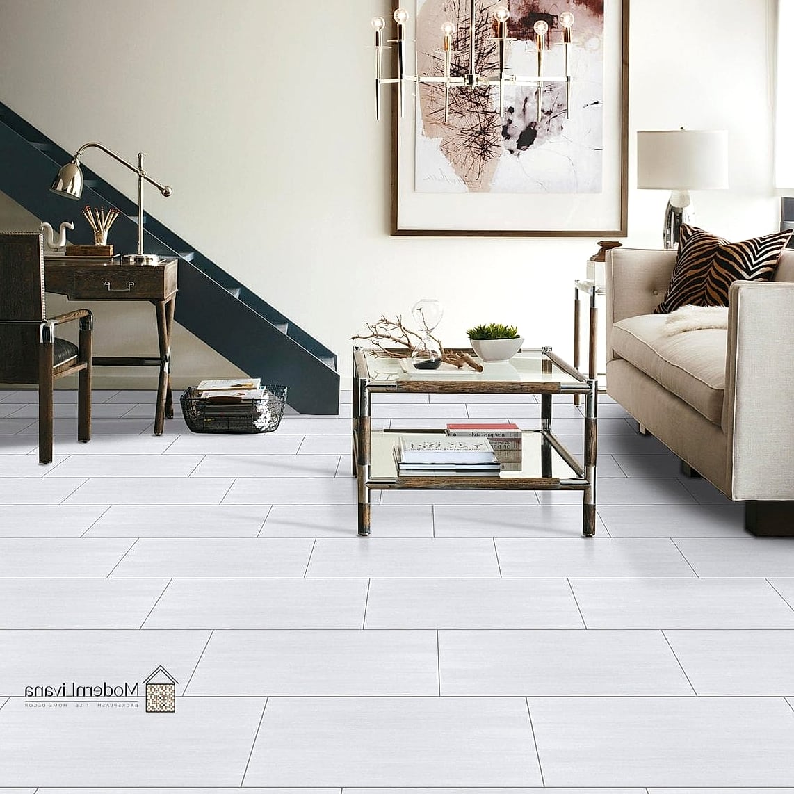 Budget-Friendly White Porcelain Peel-and-Stick Look