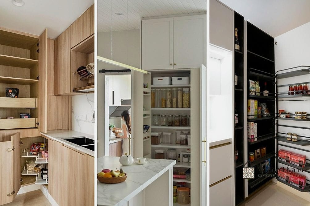 Built-In Pantry with Pull-Out Drawers