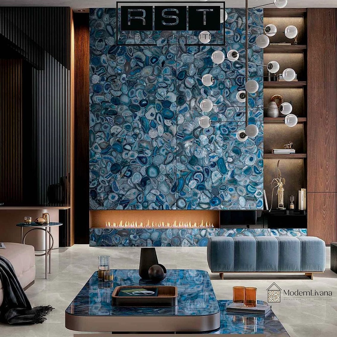 Ceramic Tile Accent Wall in the Bathroom