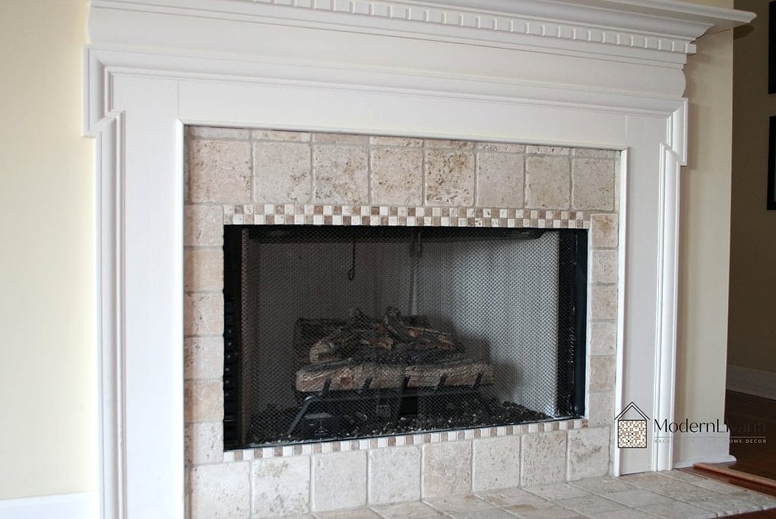 Ceramic Tile Fireplace Surround