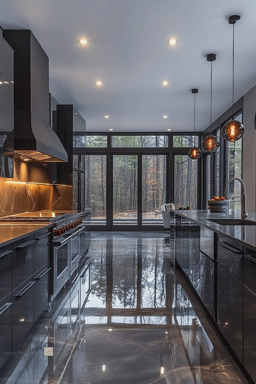 Charcoal Gray Cabinets for a Modern Kitchen