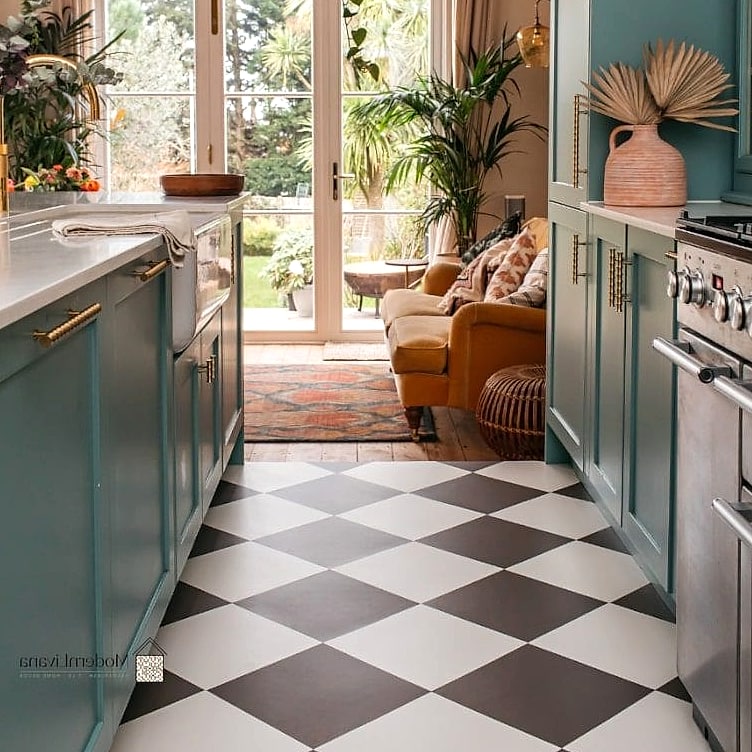 Checkerboard Tile Flooring