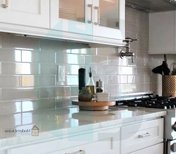 Classic White Subway Tile with Dark Grout