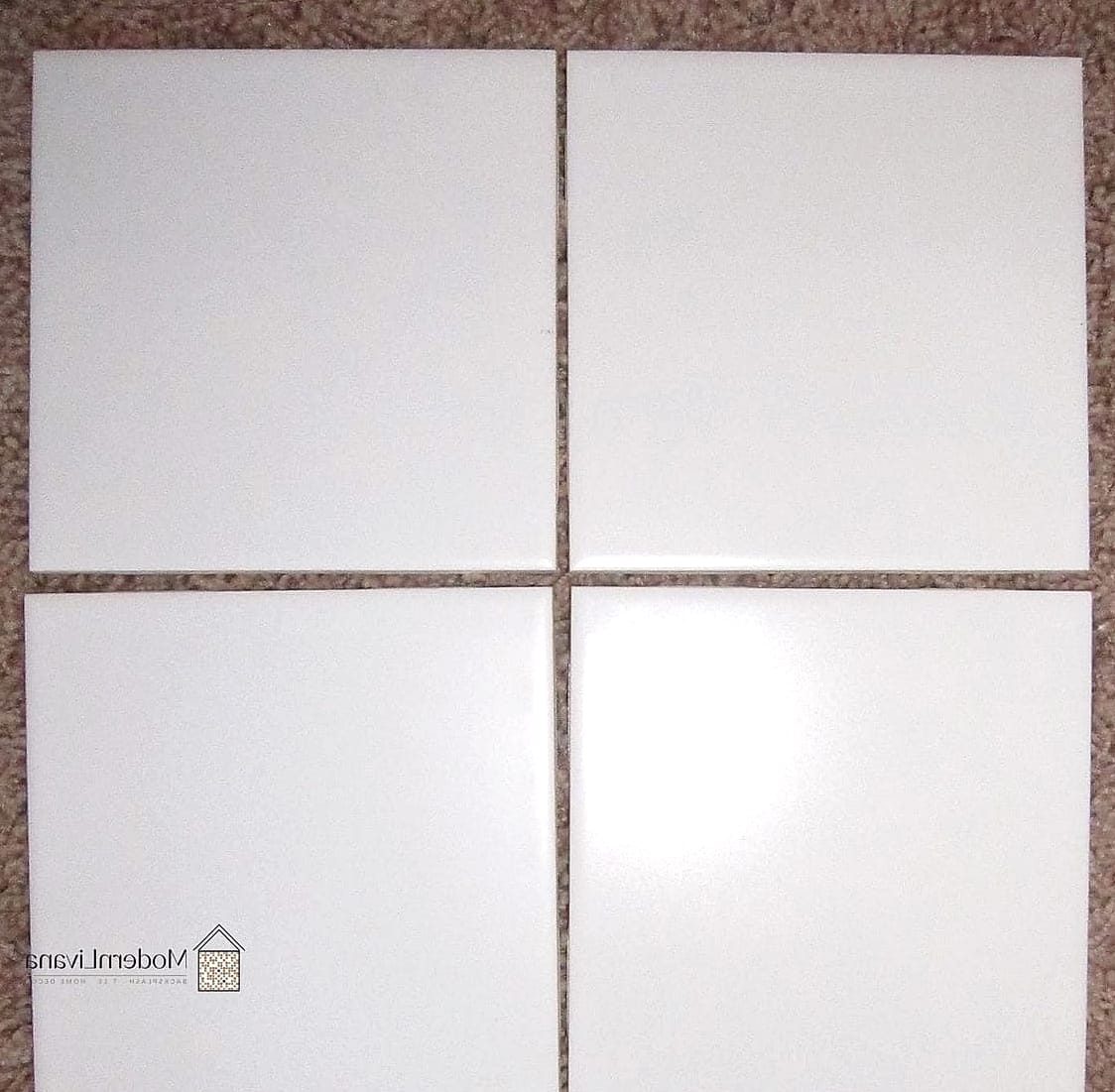 Classic White Square Ceramic Tile