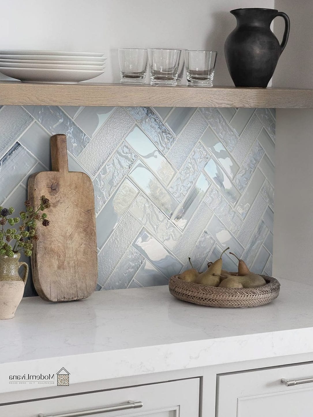 Coastal Blue and White Mosaic