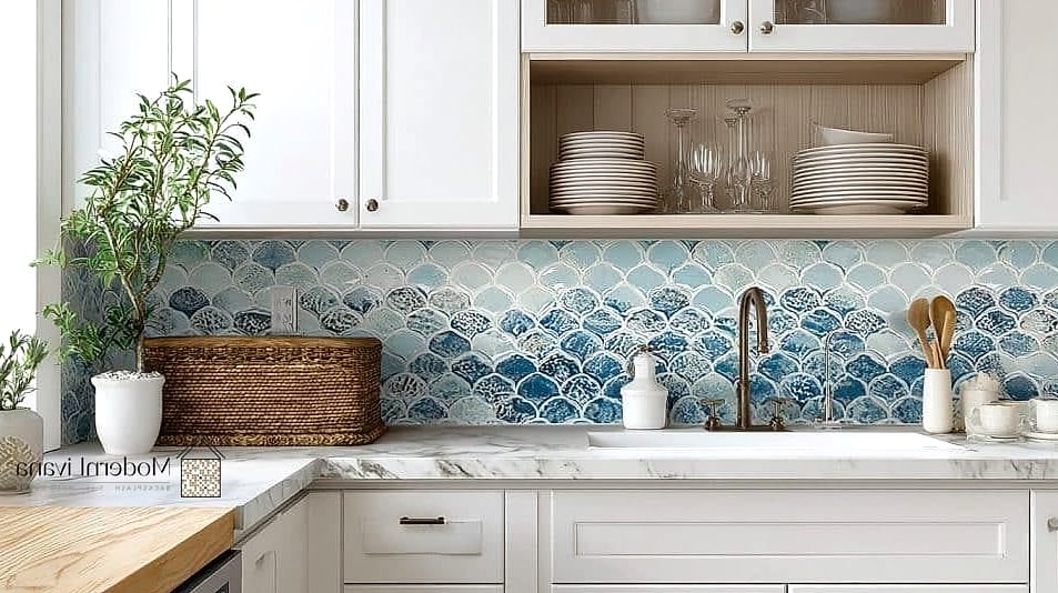 Coastal Peel-and-Stick Backsplash