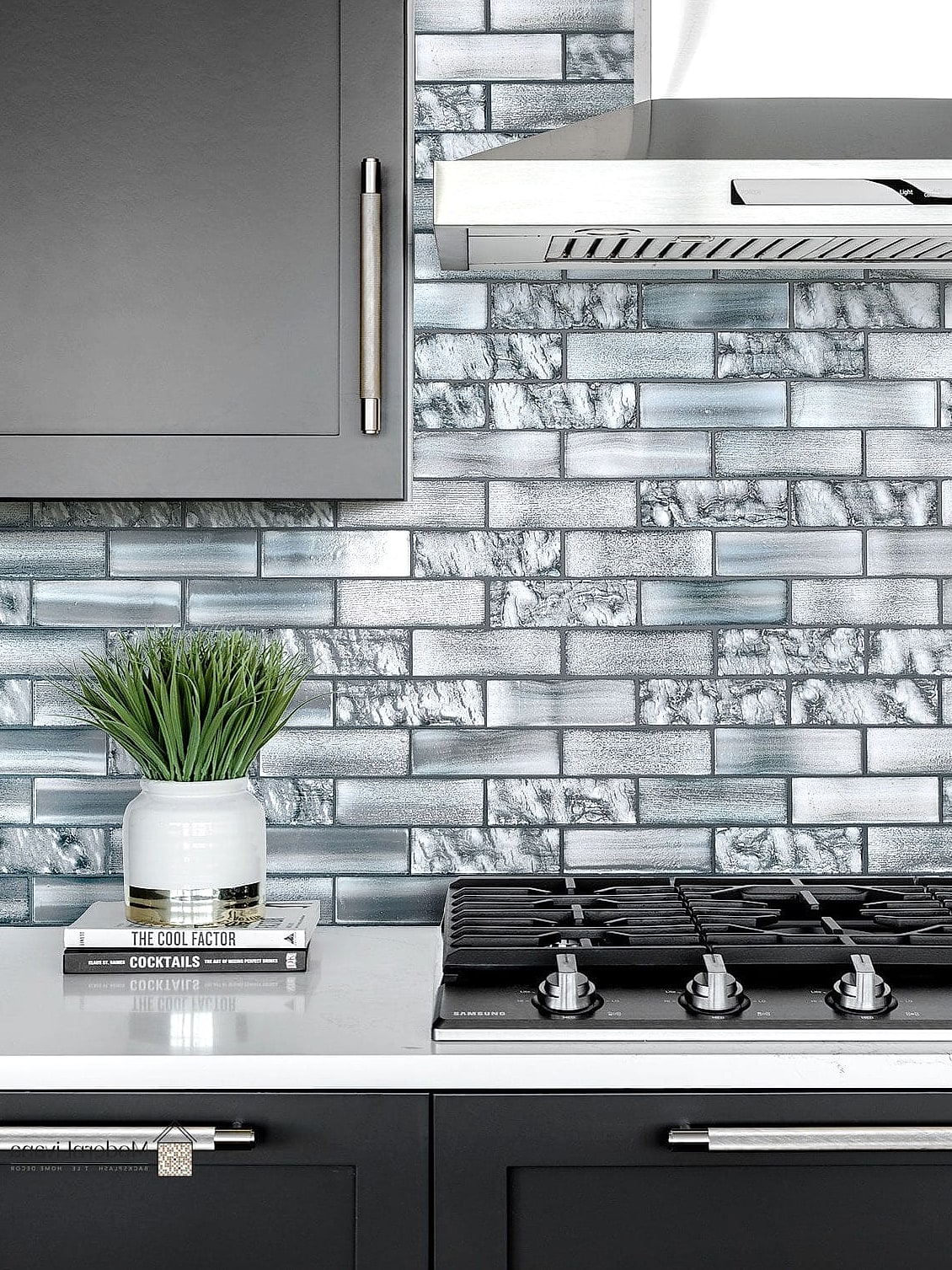 Colored Subway Tile Backsplash