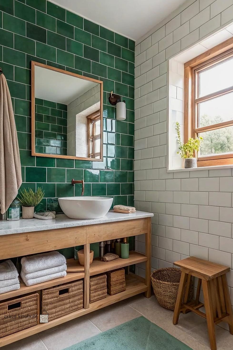 Colored Subway Tile for a Statement Wall