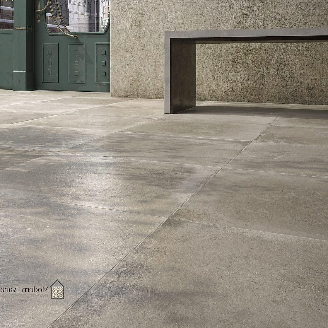 Concrete-Look Porcelain Tile for Industrial Style
