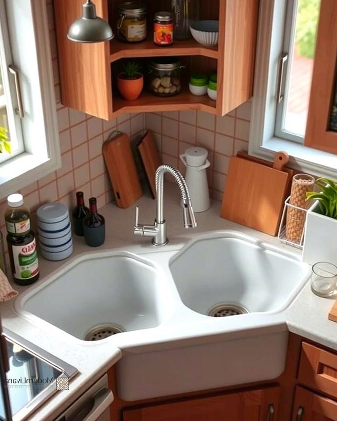 26 Kitchen Sink Ideas That Will Transform Your Space 10 Corner Sink for Small Kitchens