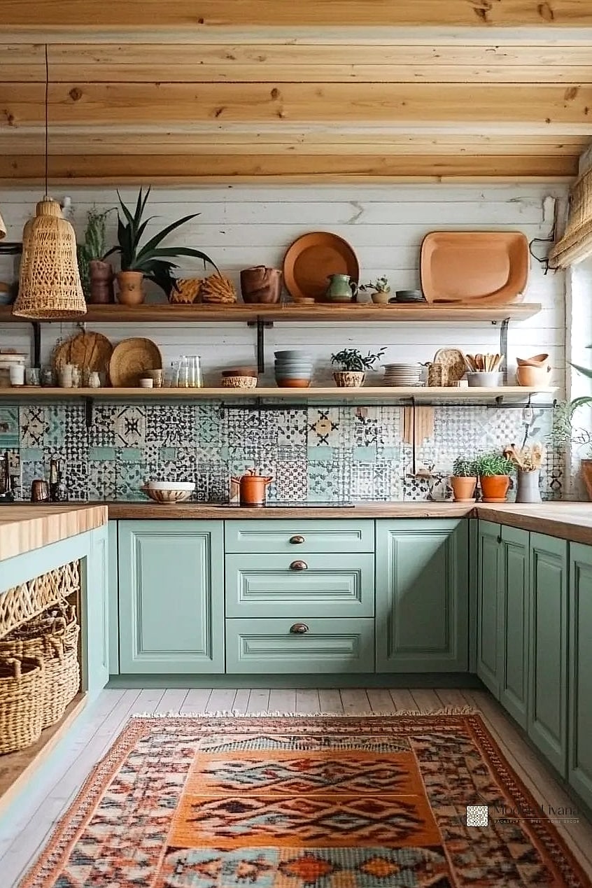 Create a Layered Neutral Boho Kitchen
