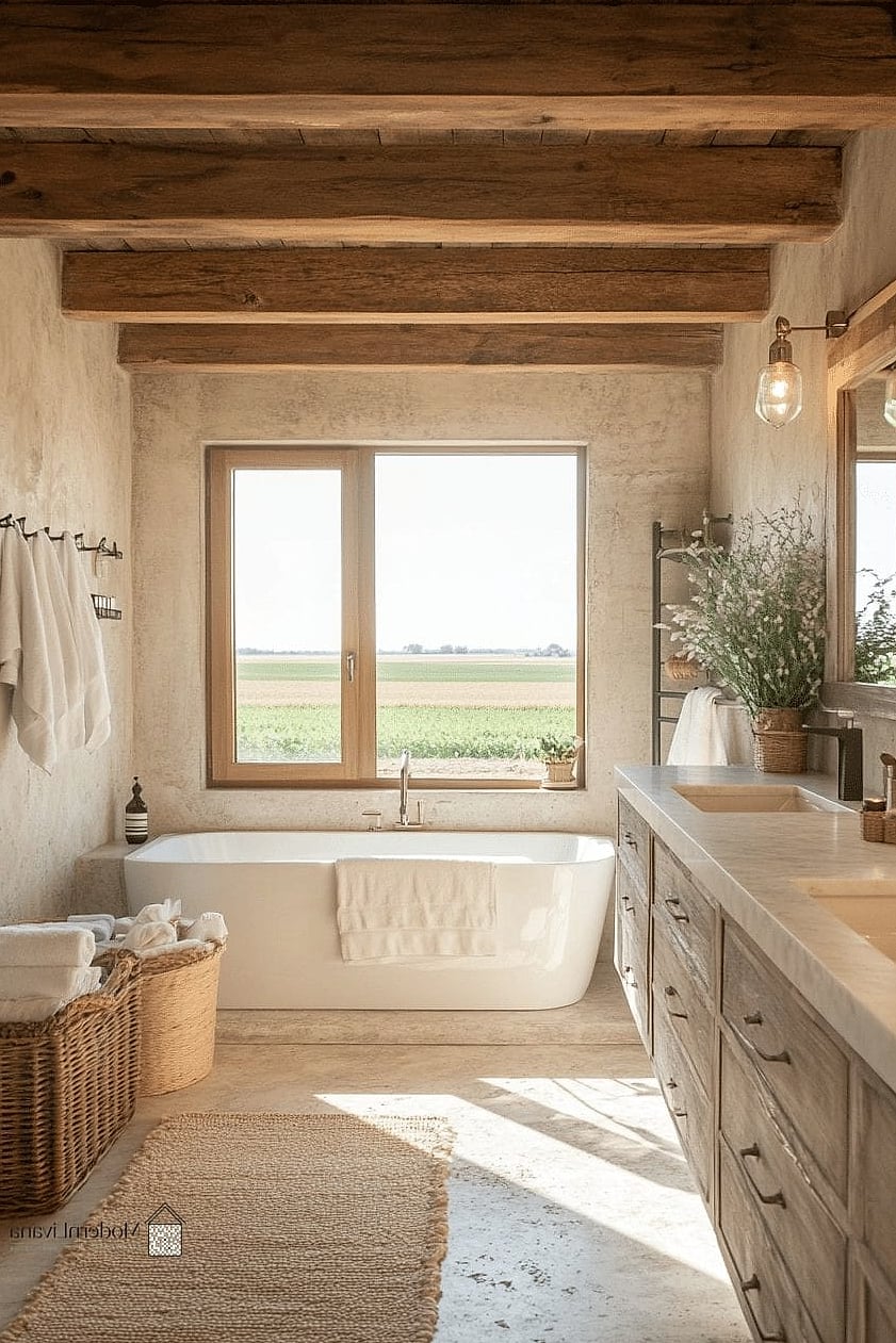 3. Create Open Shelving with Wood Accents