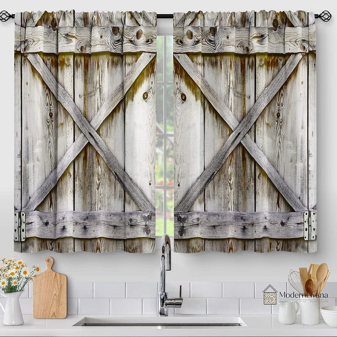 Curtains Instead of Cabinet Doors