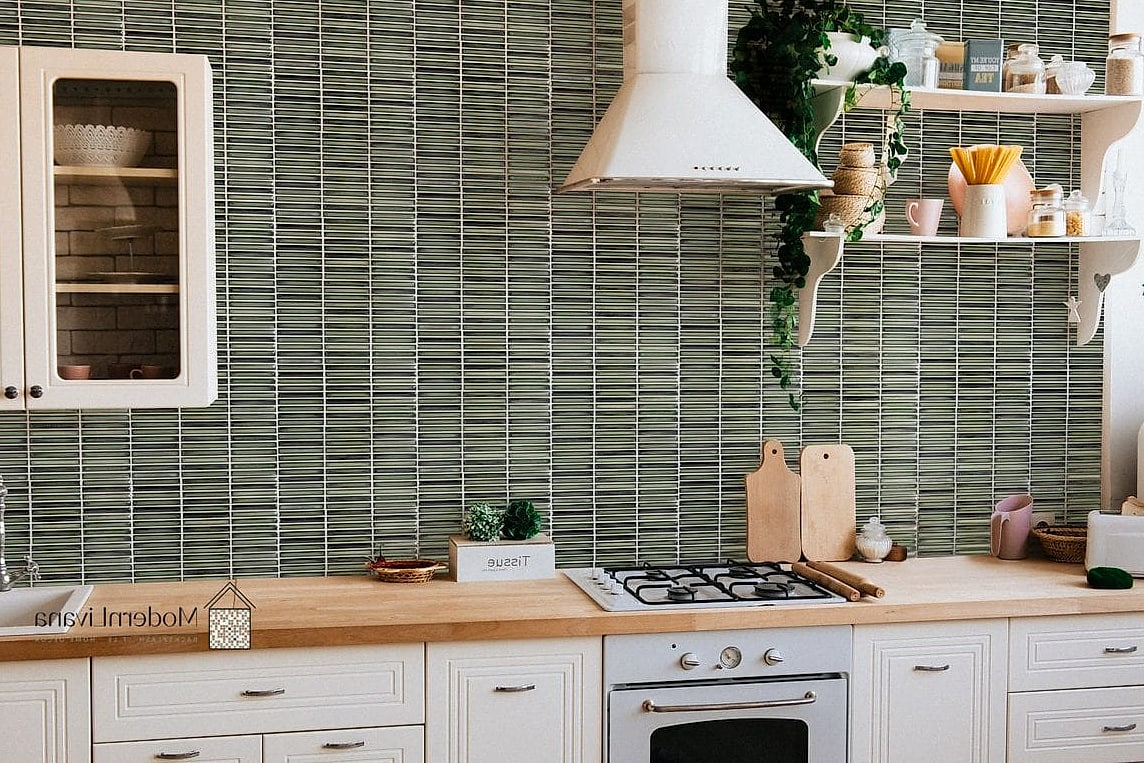 Diagonal Kit Kat Kitchen Backsplash