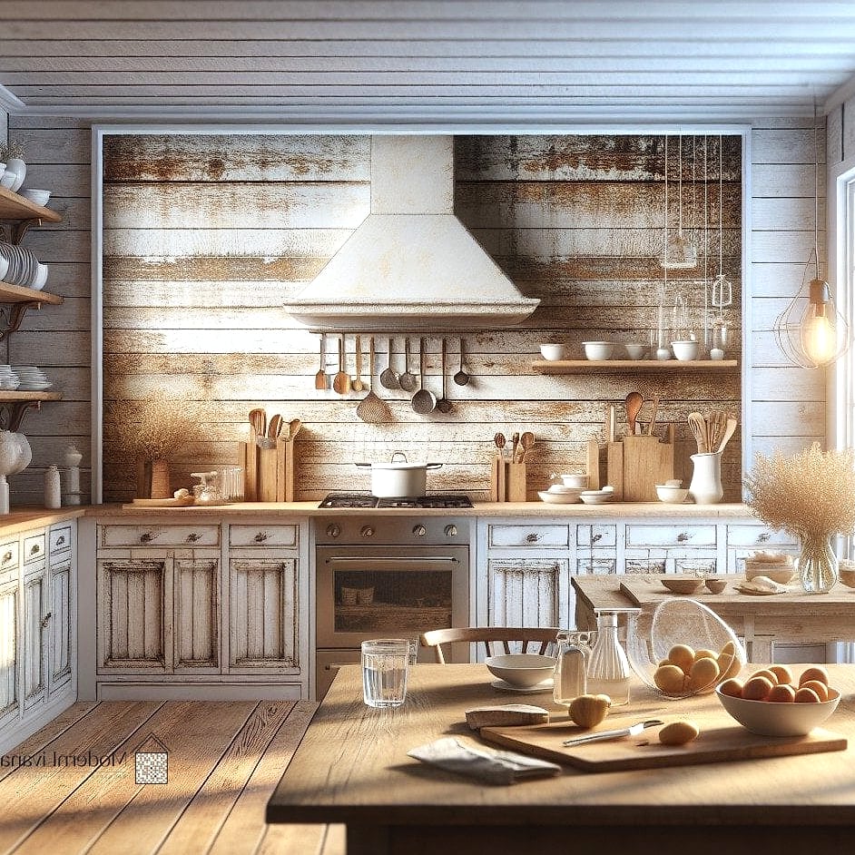 24 Rustic Backsplash Ideas to Inspire Your Next Renovation 8 Distressed Shiplap