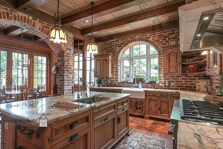 Exposed Brick Wall or Backsplash
