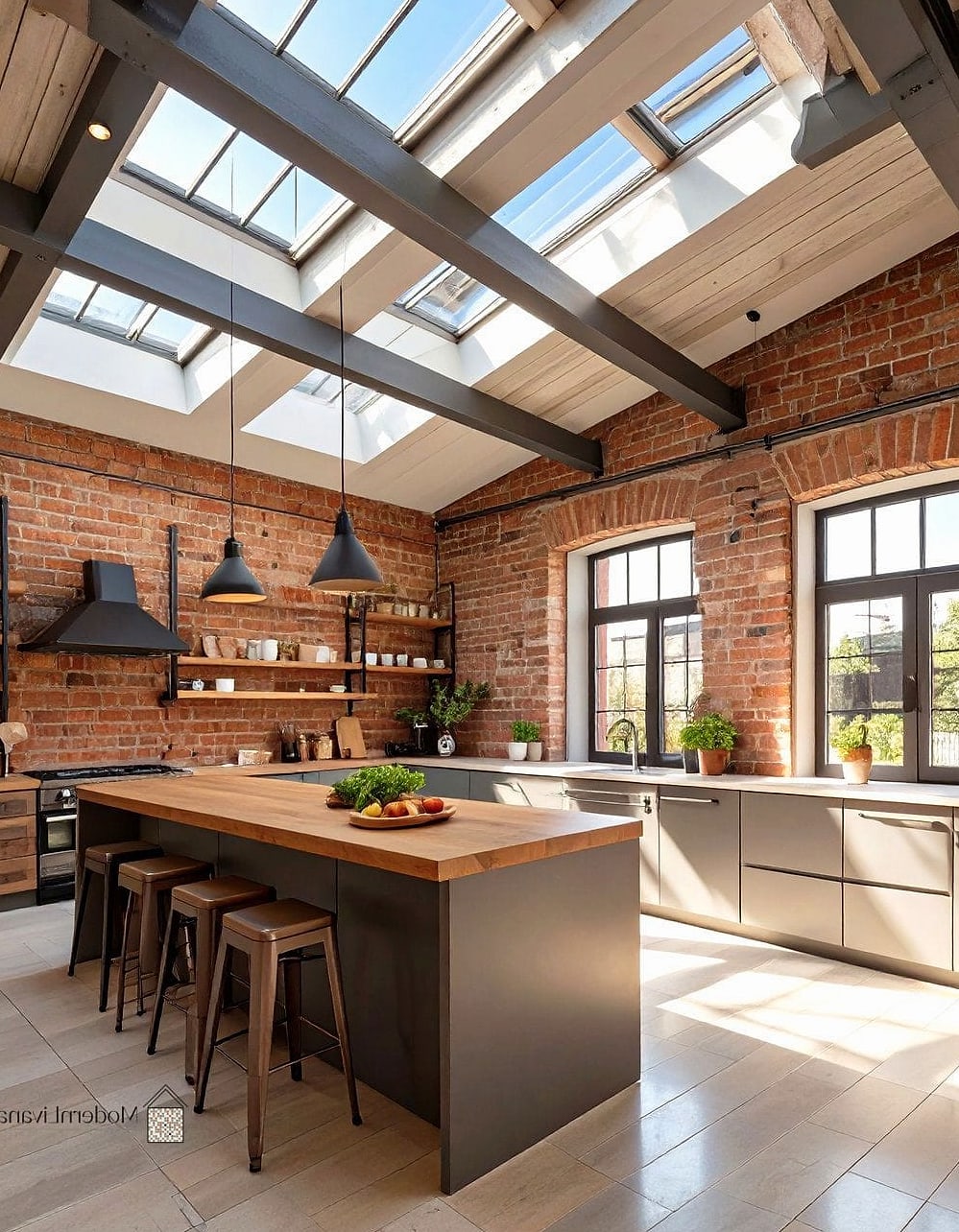 25 Industrial Kitchen Ideas From Homes We Absolutely Love 10 Floor-to-Ceiling Pantry Shelving