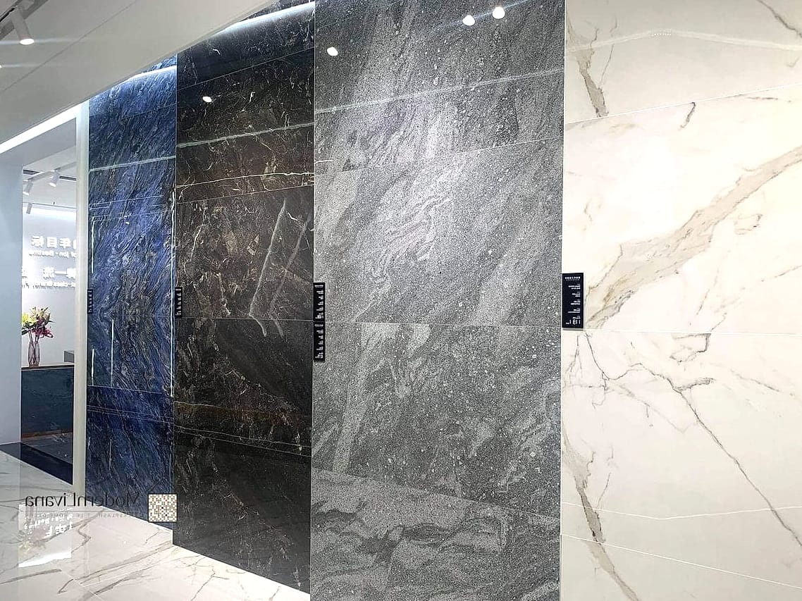 Floor-to-Ceiling Porcelain Shower Tile