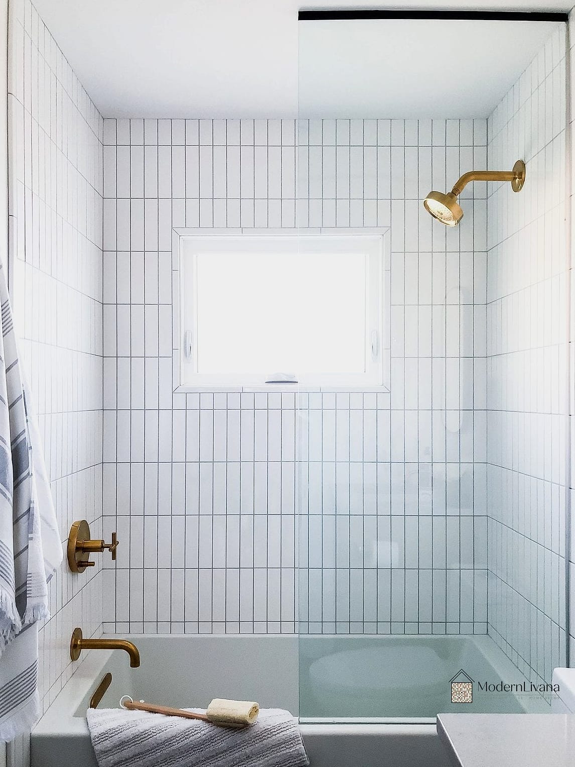 25 Stacked Subway Tile Ideas That Maximize Style and Function 10 Floor-to-Ceiling Bathroom Walls