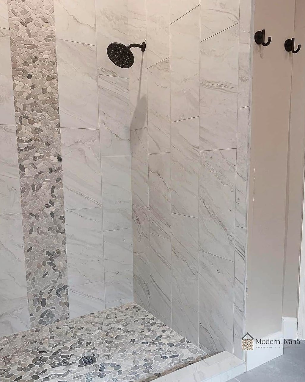 Floor-to-Ceiling Vertical Bathroom Tile