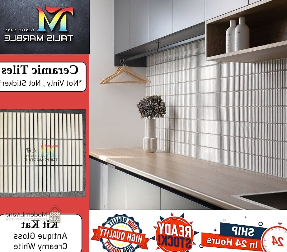 Floor-to-Ceiling Kit Kat Tile Bathroom