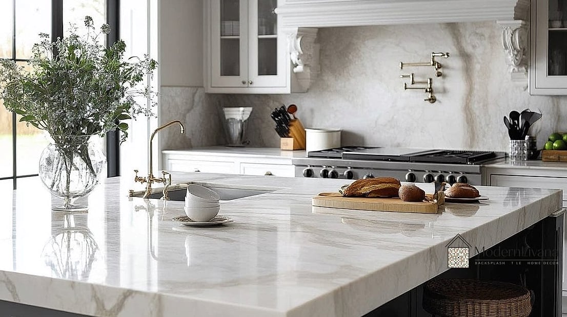 Floral Marble Countertop Accessories