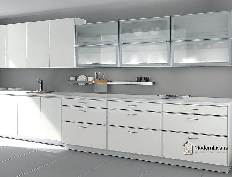 Frosted White Glass for a Soft Finish