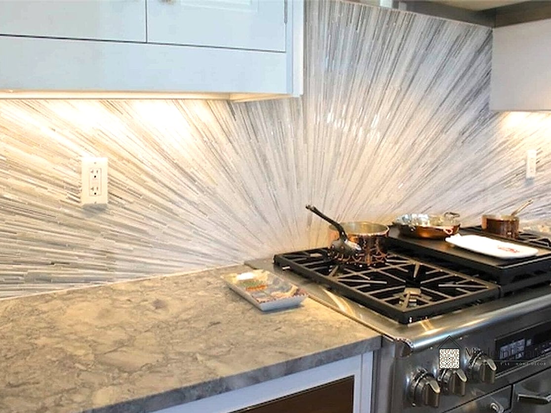 Glass Tile Backsplash for Brightness