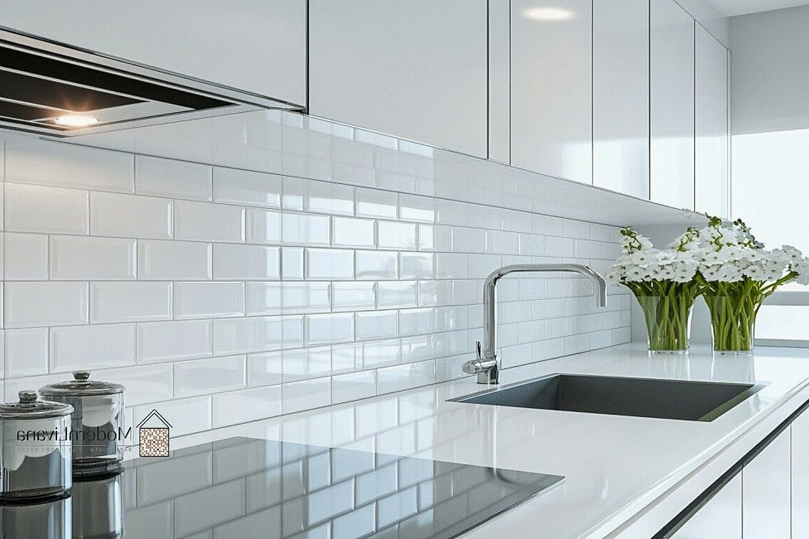 Glossy Ceramic Tile Accent Walls