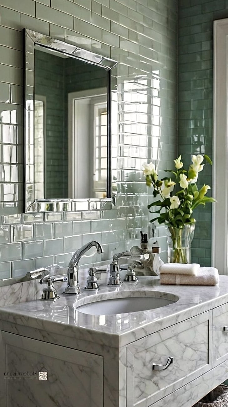 Glossy Subway Tile for a Bright Kitchen