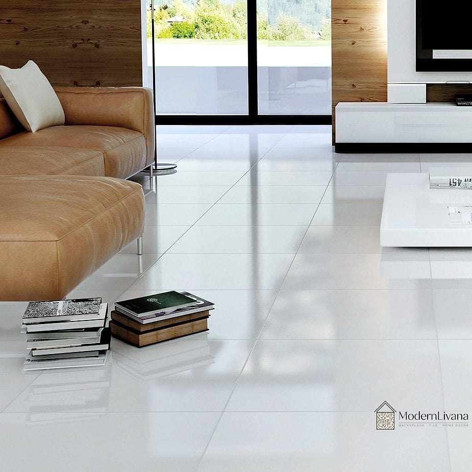 Glossy White Porcelain Tile